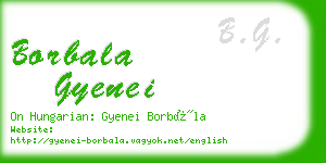 borbala gyenei business card